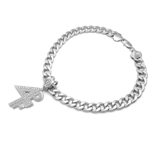 Hip Hop Iced Lil Baby 4PF Silver PT Pendant & 18" 20" 24" Cuban Chain Necklace​ - Picture 3 of 5